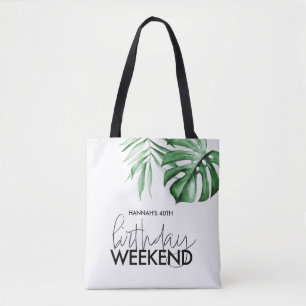 Bolsa Tote Fim de Aniversário Tropical Fim de Semana Personal