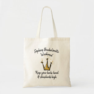 Bolsa Tote Fim de semana da despedida de solteira com coroa d