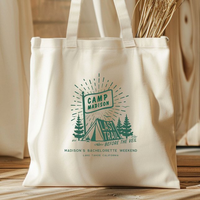 Bolsa Tote Fim de Semana de Campanha Retro Camp Bachelorette  (Criador carregado)