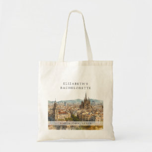 Bolsa Tote Fim de Semana de Despedida de Solteira em Aquarela