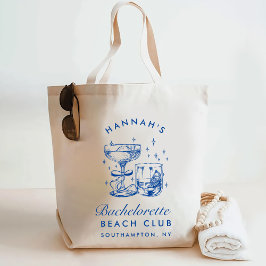 Bolsa Tote Fim de Semana de Despedida de Solteira Rosa e Azul