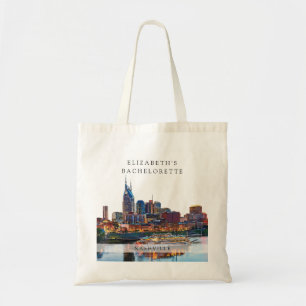 Bolsa Tote Fim de semana de solteira em Nashville com aquarel