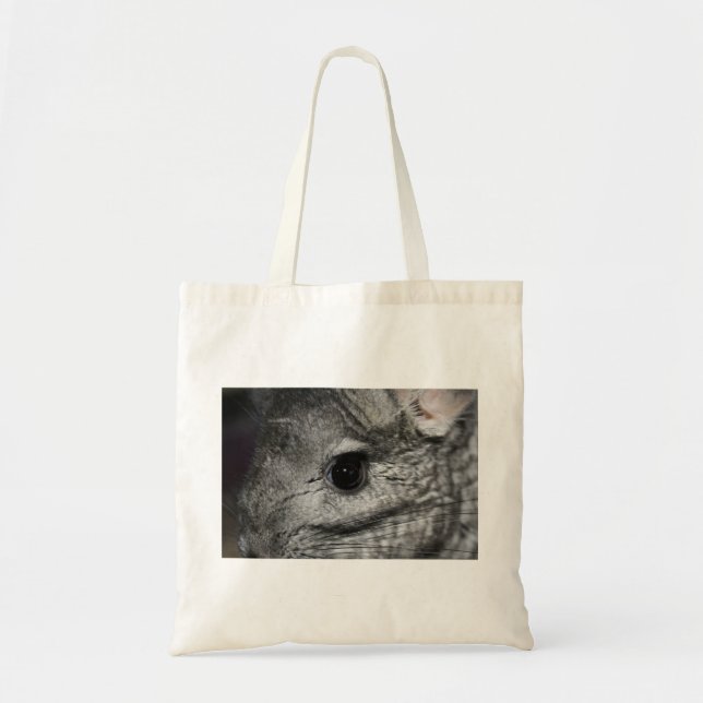 Bolsa Tote fim do olho da chinchila acima (Frente)