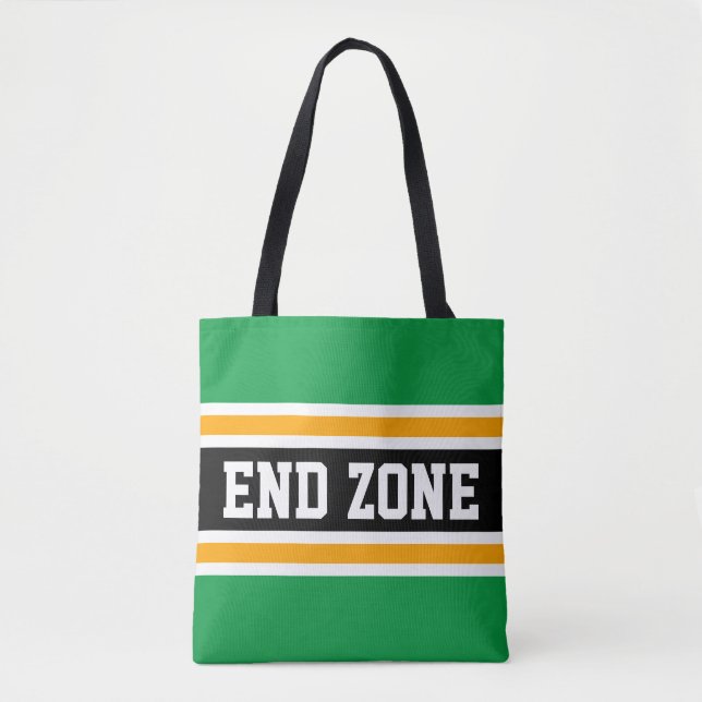 Bolsa Tote FIM ZONA Negrito Verde Verde Brilhante Listras Pre (Frente)