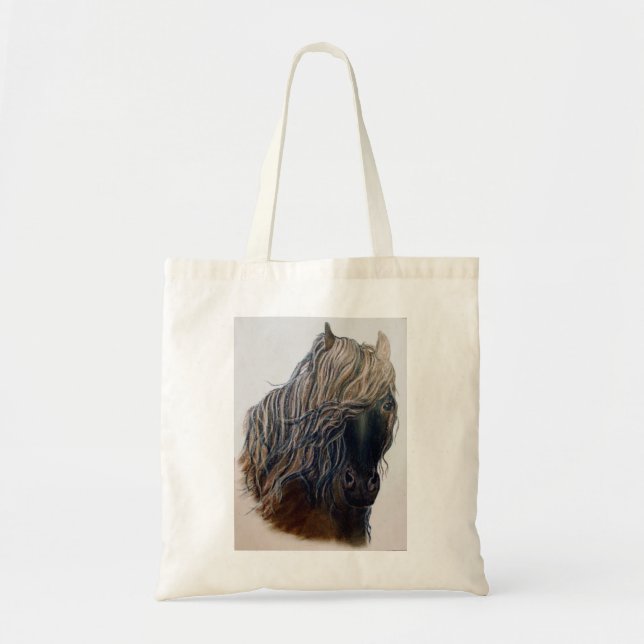 Bolsa Tote Fineart Mustang Horse Budget Tote Bag (Frente)