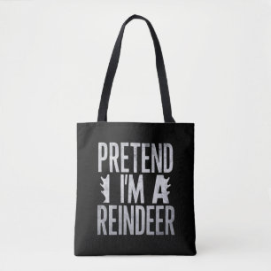 Bolsa Tote Fingir-lhe uma fantasia de Natal de Reindeer