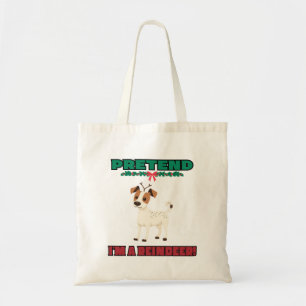 Bolsa Tote Fingir que sou uma Reindeer, doggo, Jack Russel te
