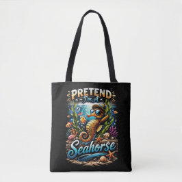 Bolsa Tote Finja que sou um Cavalo-Marinho