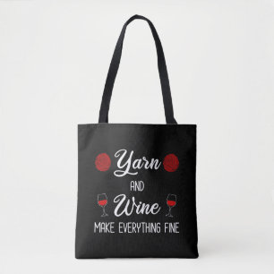 Bolsa Tote Fios e vinhos fazem tudo bem