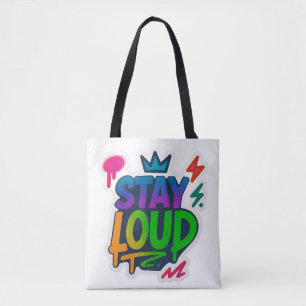 Bolsa Tote Fique alto Grafite Neon Trabalho de arte
