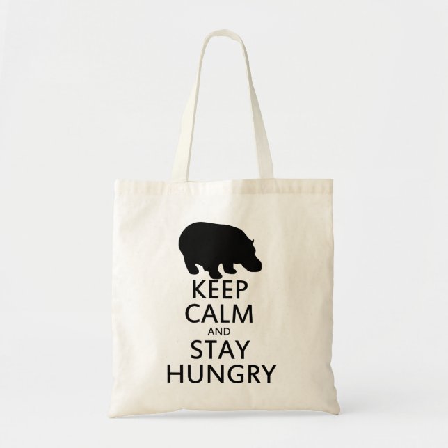 Bolsa Tote Fique calma e fique com fome (Frente)