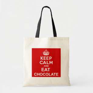 Bolsa Tote Fique Calmo e Coma Chocolate
