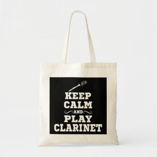 Bolsa Tote Fique Calmo E Jogue Camisa Clarineta Engraçada Cla