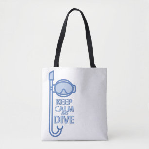 Bolsa Tote Fique calmo e mergulhe