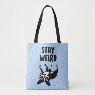 Bolsa Tote Fique Estranho, Engraçado, Boston Terrier Dog