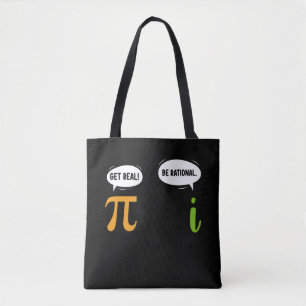 Bolsa Tote Fique Real Seja Racional Matemática Divertida Dia