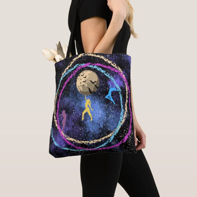 Bolsa Tote Fique selvagem - Dança Galáxia da Lua (Close Up)