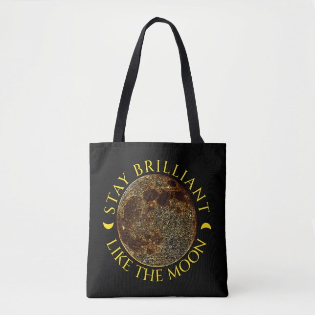 Bolsa Tote Fiquem Brilhantes Como a Lua - Celestial (Frente)