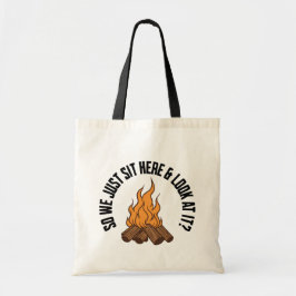 Bolsa Tote fire cottage campfire heated rivalry tote bag