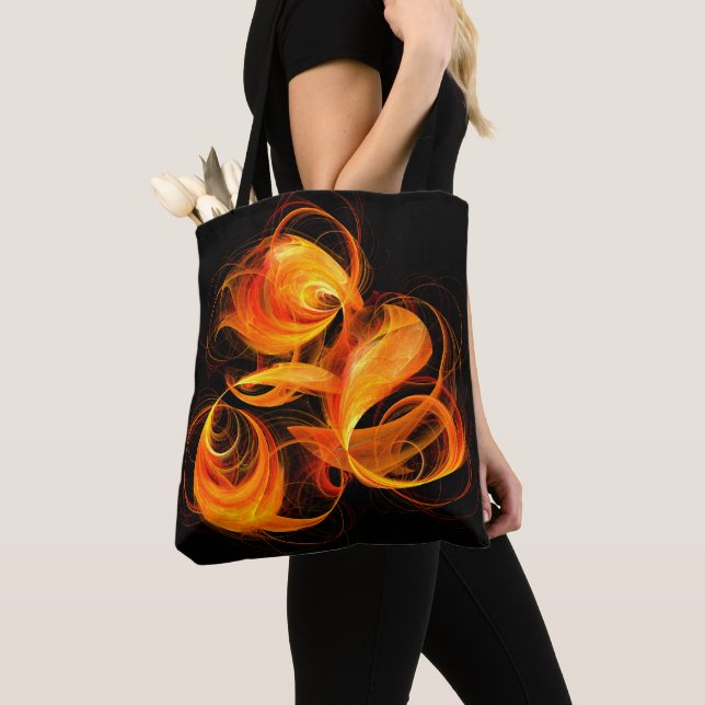 Bolsa Tote Fireball Abstrato Art (Close Up)