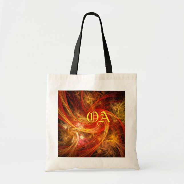 Bolsa Tote Firestorm Nova Abstrato Art Monograma Bag (Frente)