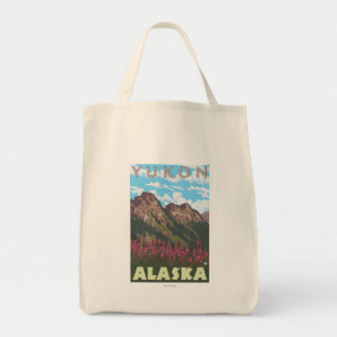 Bolsa Tote Fireweed & montanhas - Yukon, Alaska