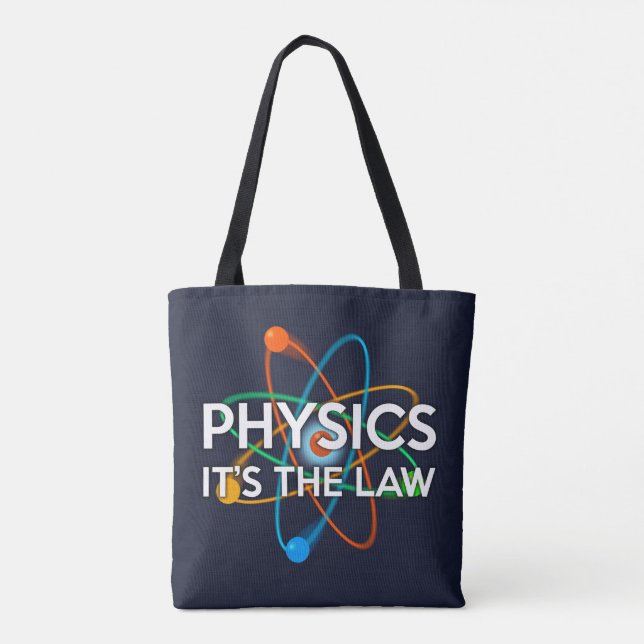 Bolsa Tote FÍSICA É A LEI Diversão Científica (Verso)