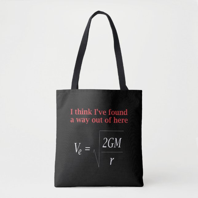 Bolsa Tote Física engraçada Piada escapando da Velocity Gravi (Frente)
