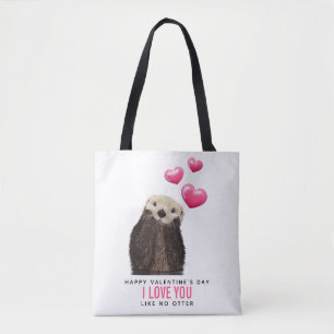 Bolsa Tote Fita com Dia de os namorados de Corações