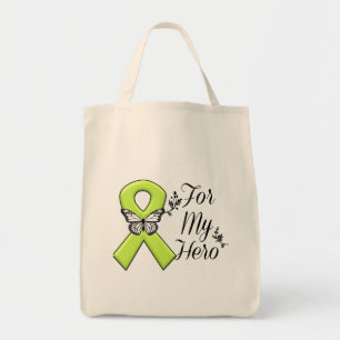 Bolsa Tote Fita da consciência do verde limão para meu her