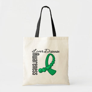 Bolsa Tote Fita de pedra preciosa da consciência da infecç