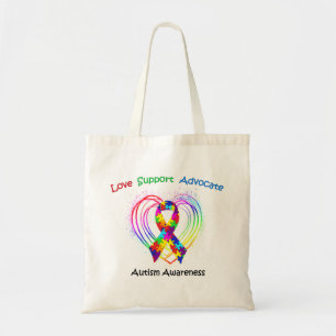 Bolsa Tote Fita do autismo no coração