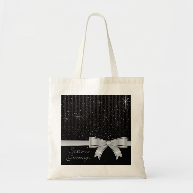 Bolsa Tote Fita e estrelas elegantes (Frente)