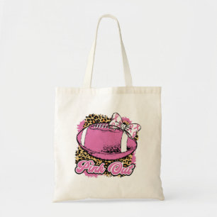 Bolsa Tote Fita Rosa Com Bola De Rugby (Softball)