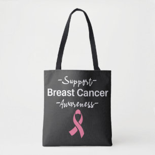 Bolsa Tote Fita rosa de Suporte à Consciência do Cancer da 