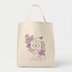 Bolsa Tote Fita Rosa Roxa 60º Aniversário