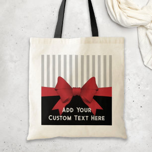 Bolsa Tote Fita Vermelha Moderna Elegante Personalizada e Fai