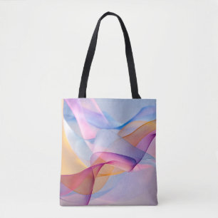 Bolsa Tote Fitas Coloridas Fluindo Abstratas