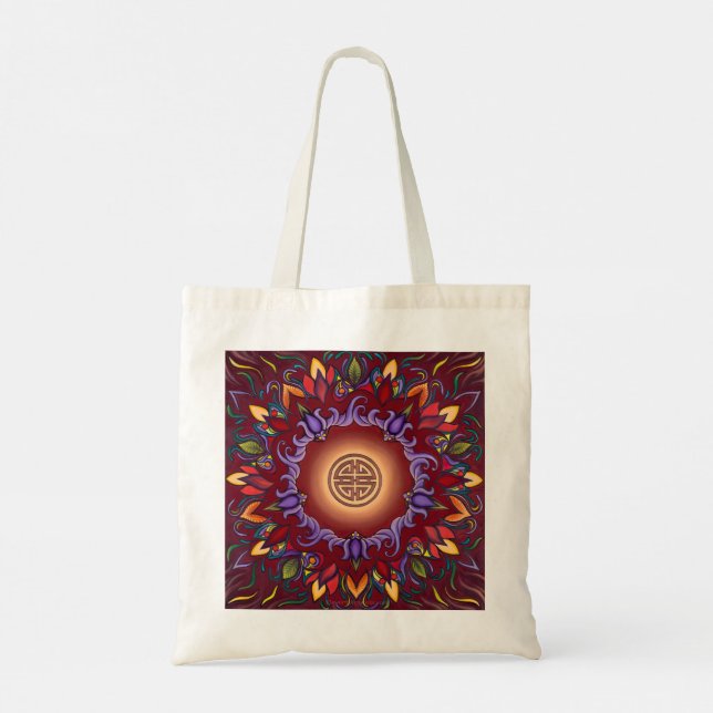 Bolsa Tote Five Luck Mandala Playing Cards (Verso)