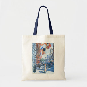 Bolsa Tote Flagres Quinta Avenida por Childe Hassam, Arte Vin