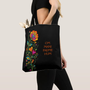 Bolsa Tote Flaire de Flor Poderosa Fronteira 19 + seu texto