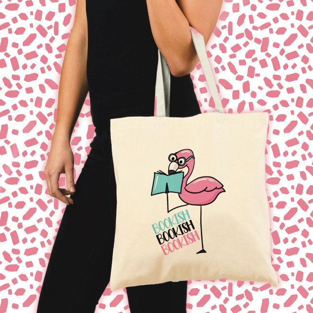 Bolsa Tote Flamingo Amante de Livros  (Criador carregado)
