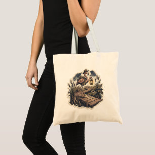 Bolsa Tote Flamingo Assustador Explorador do Pântano Hallowee