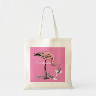 Bolsa Tote Flamingo Bebendo Martini Thunder_Cove