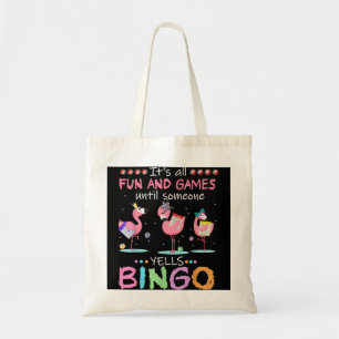 Bolsa Tote Flamingo Bingo Funny