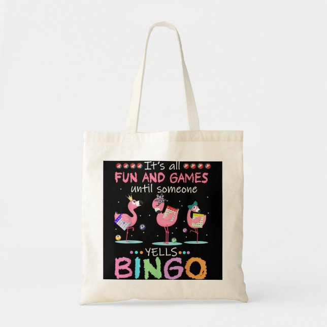 Bolsa Tote Flamingo Bingo Funny (Frente)