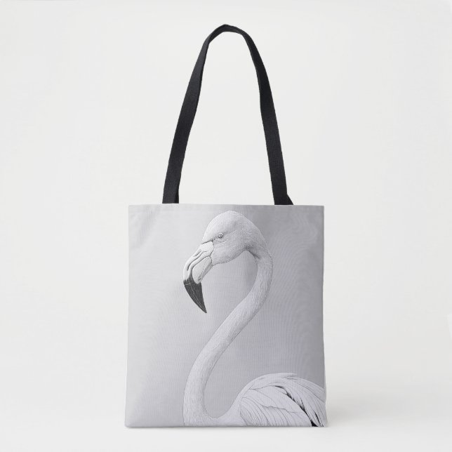 Bolsa Tote Flamingo Bird Wild Nature - Ilustração Animal (Frente)