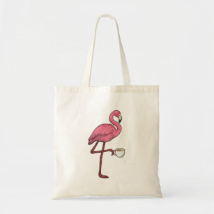 Bolsa Tote Flamingo com Taça de Café