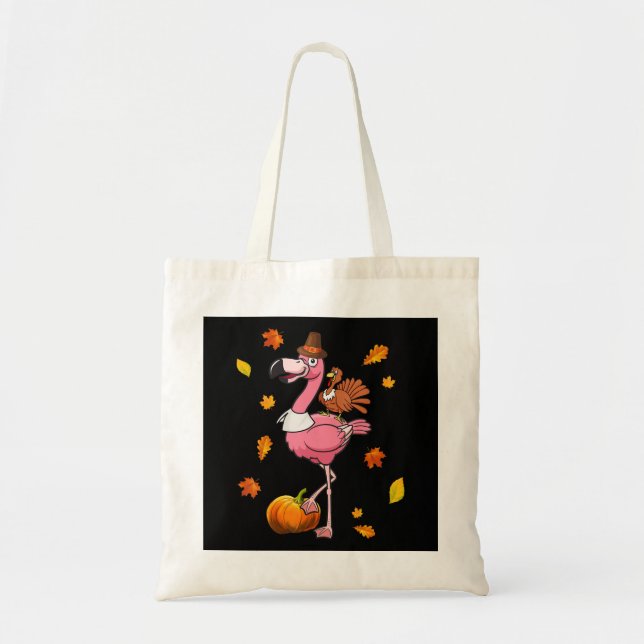 Bolsa Tote Flamingo | Dia de Ação de Graças Flamingo (Frente)