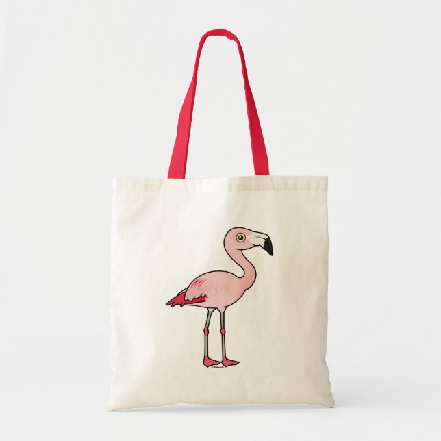 Bolsa Tote Flamingo do chileno de Birdorable (Frente)